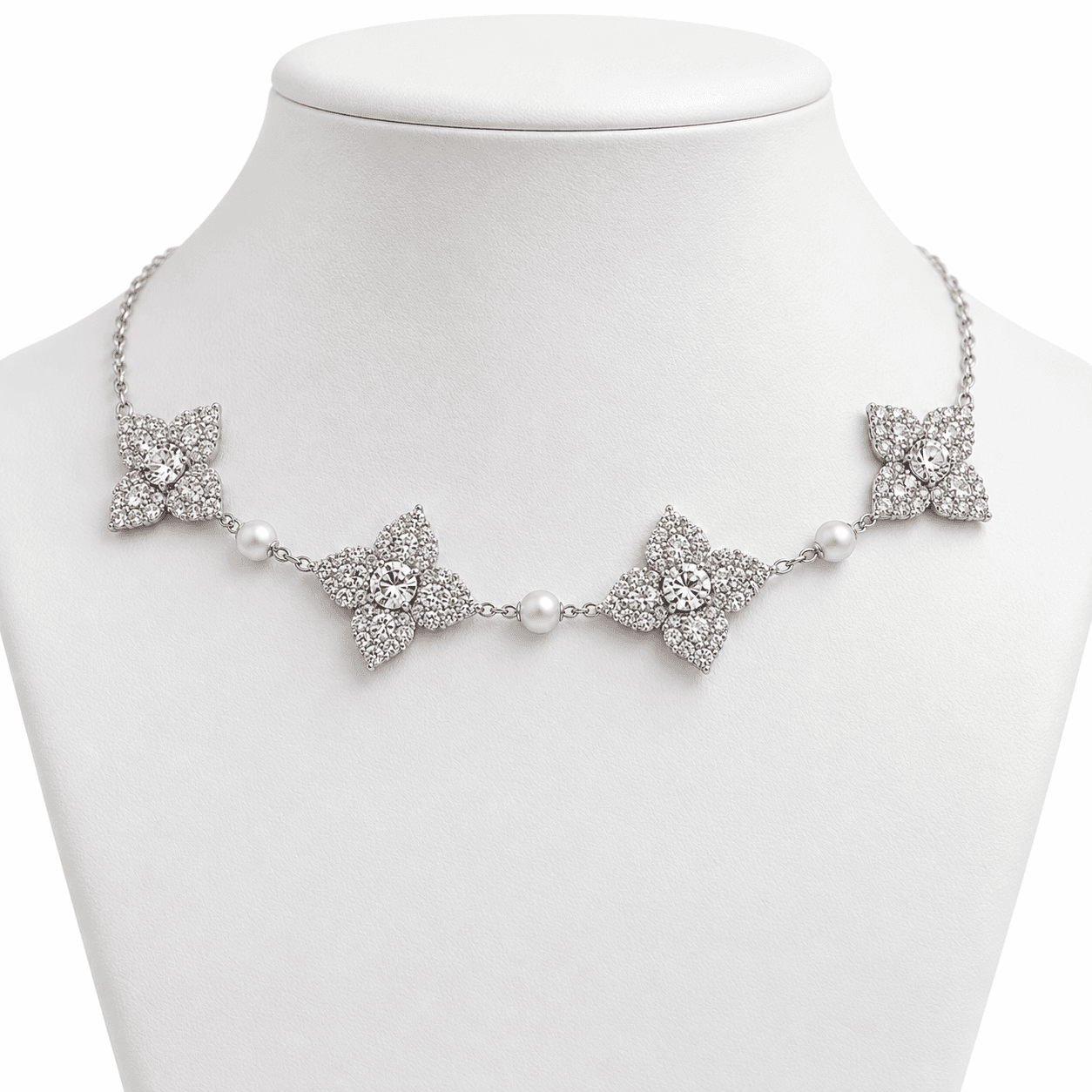 0058 | Crystal Flower Necklace